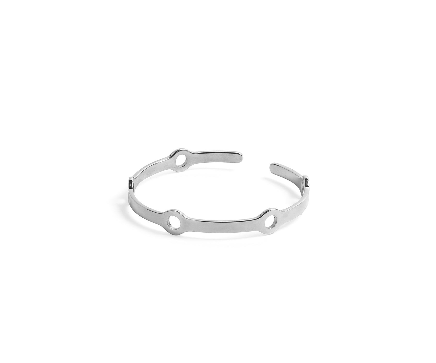 Era Node Wrist Cuff  Polished Steel