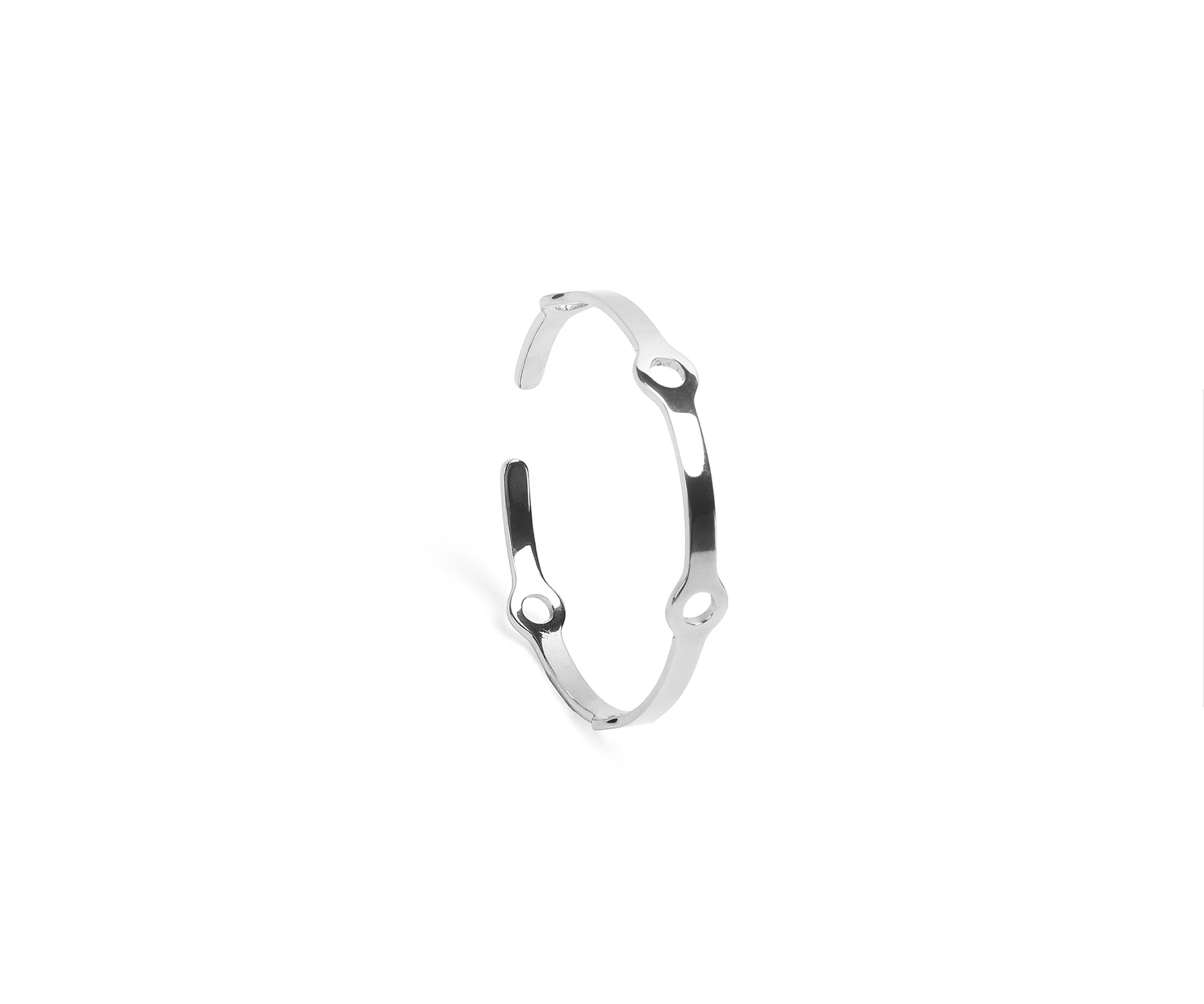 Era Node Wrist Cuff  Polished Steel