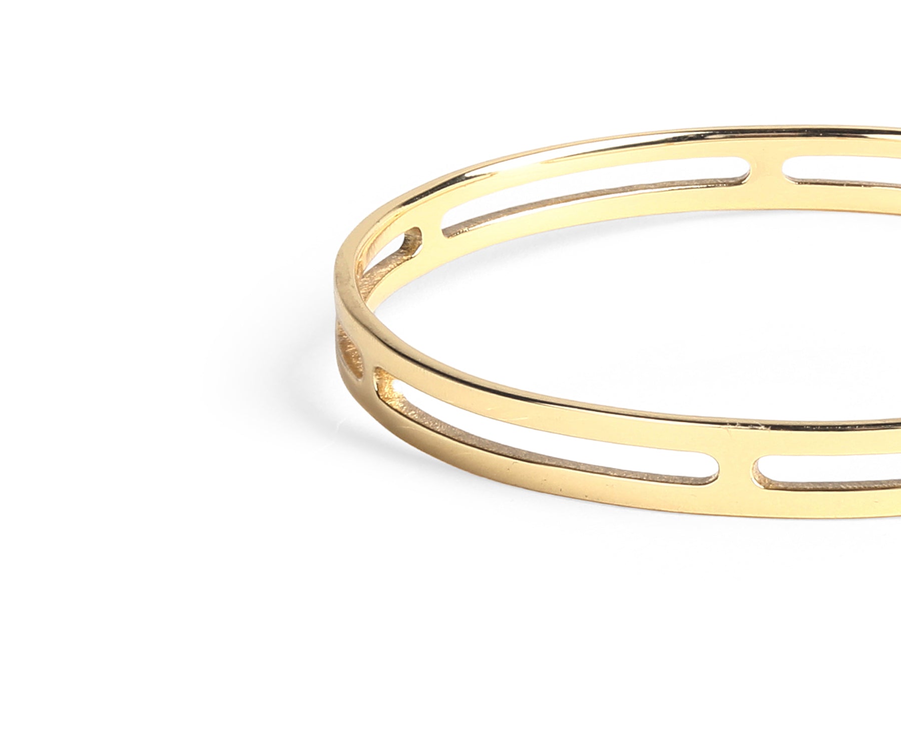 Era Section Wrist Cuff Polished Brass