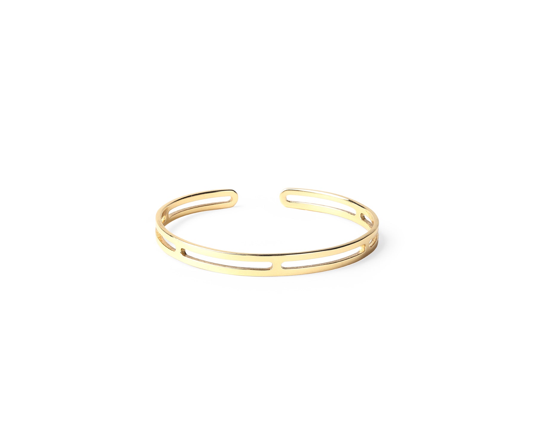 Era Section Wrist Cuff Polished Brass