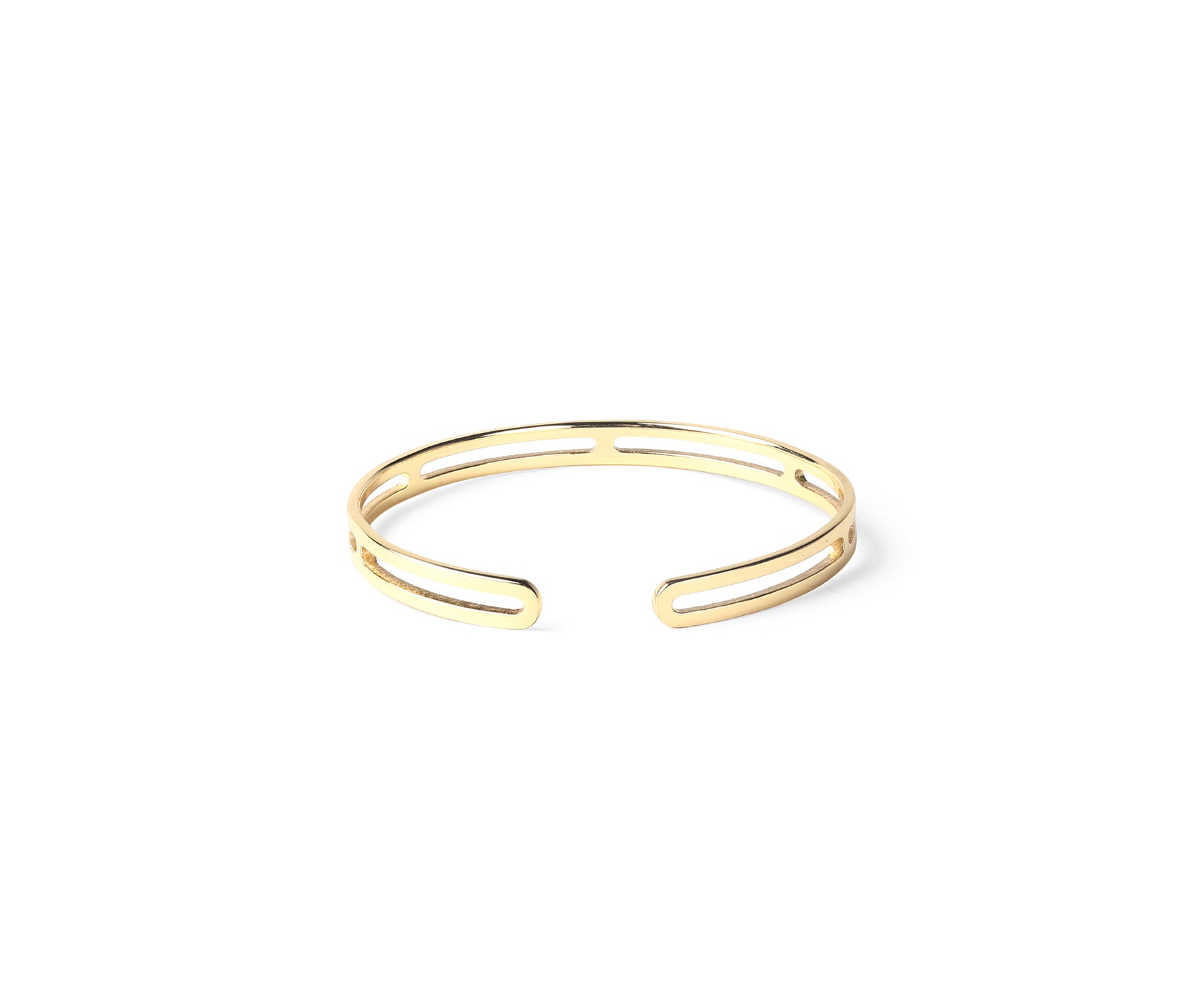 Era Section Wrist Cuff Polished Brass