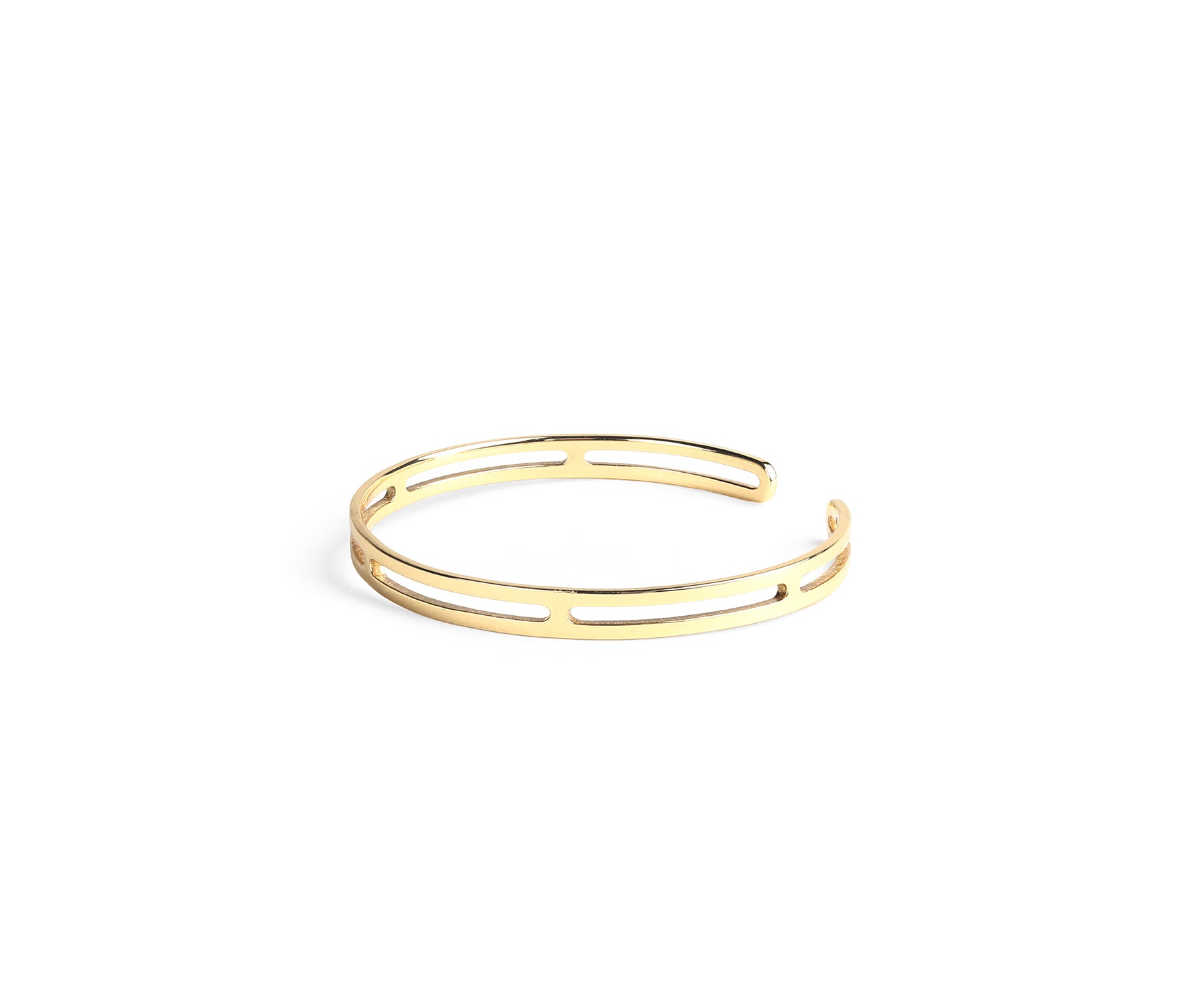 Era Section Wrist Cuff Polished Brass