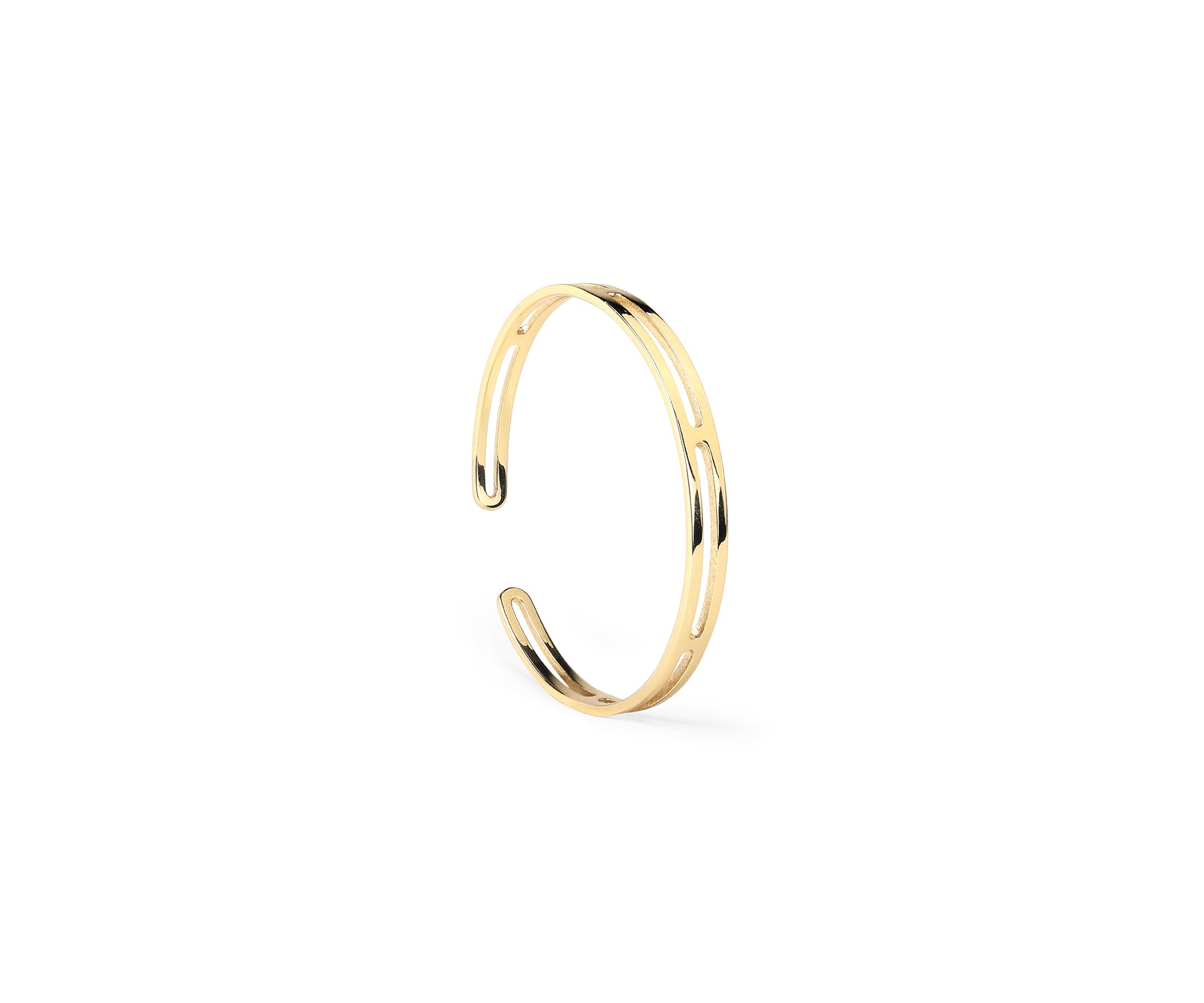 Era Section Wrist Cuff Polished Brass