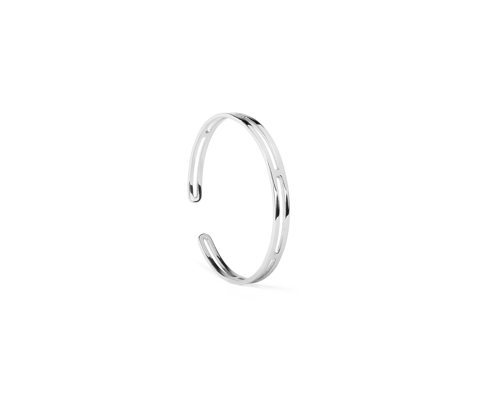 Era Section Wrist Cuff  Polished Steel