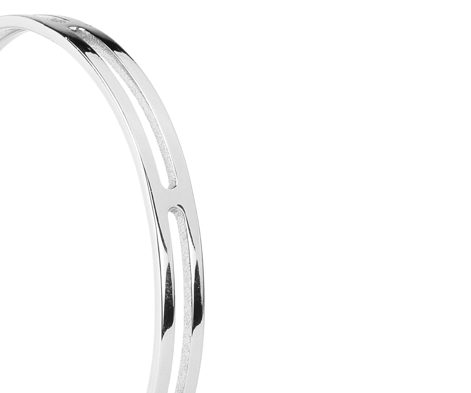 Era Section Wrist Cuff  Polished Steel