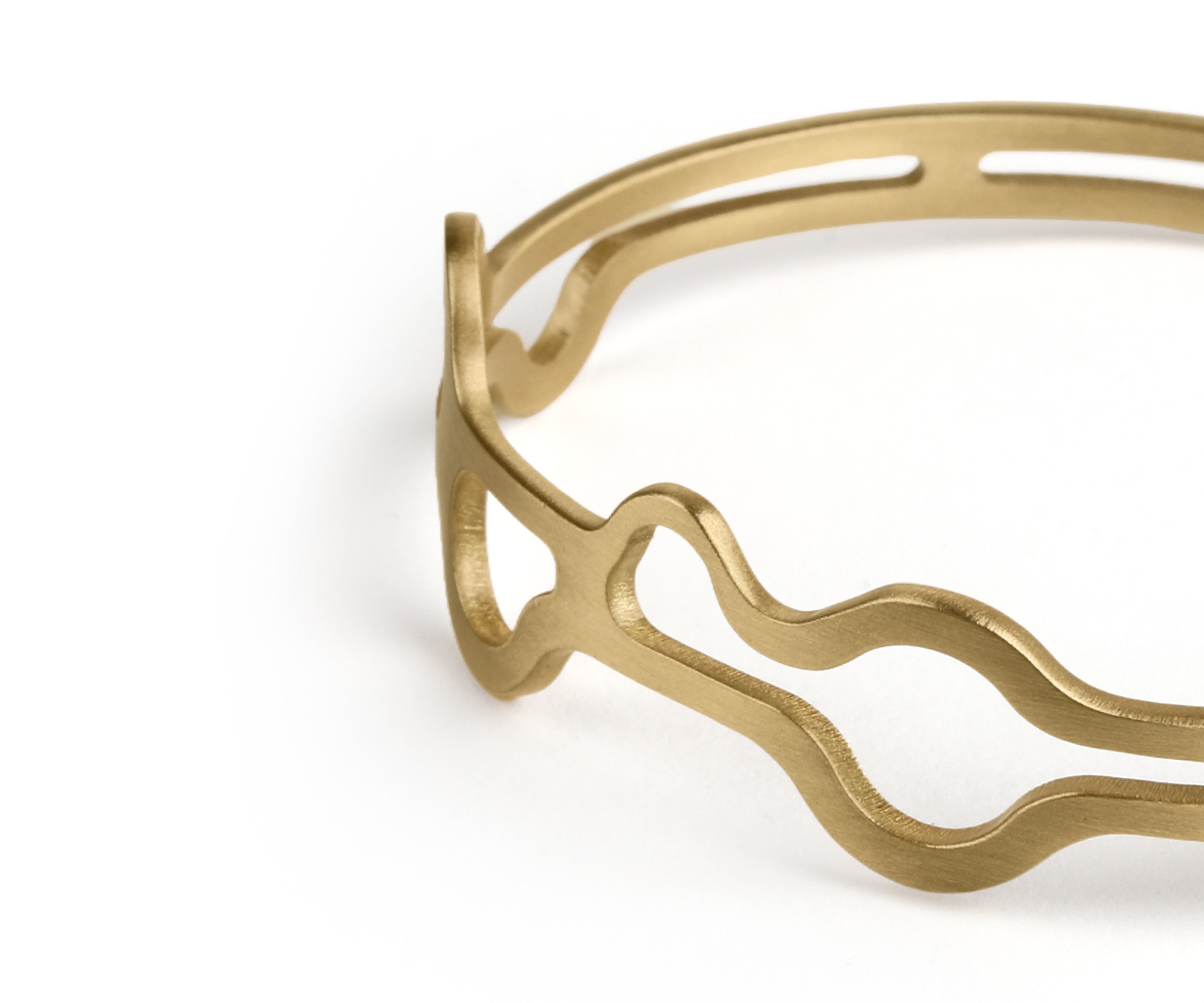 Mito Organic Wrist Cuff  Matte Brass