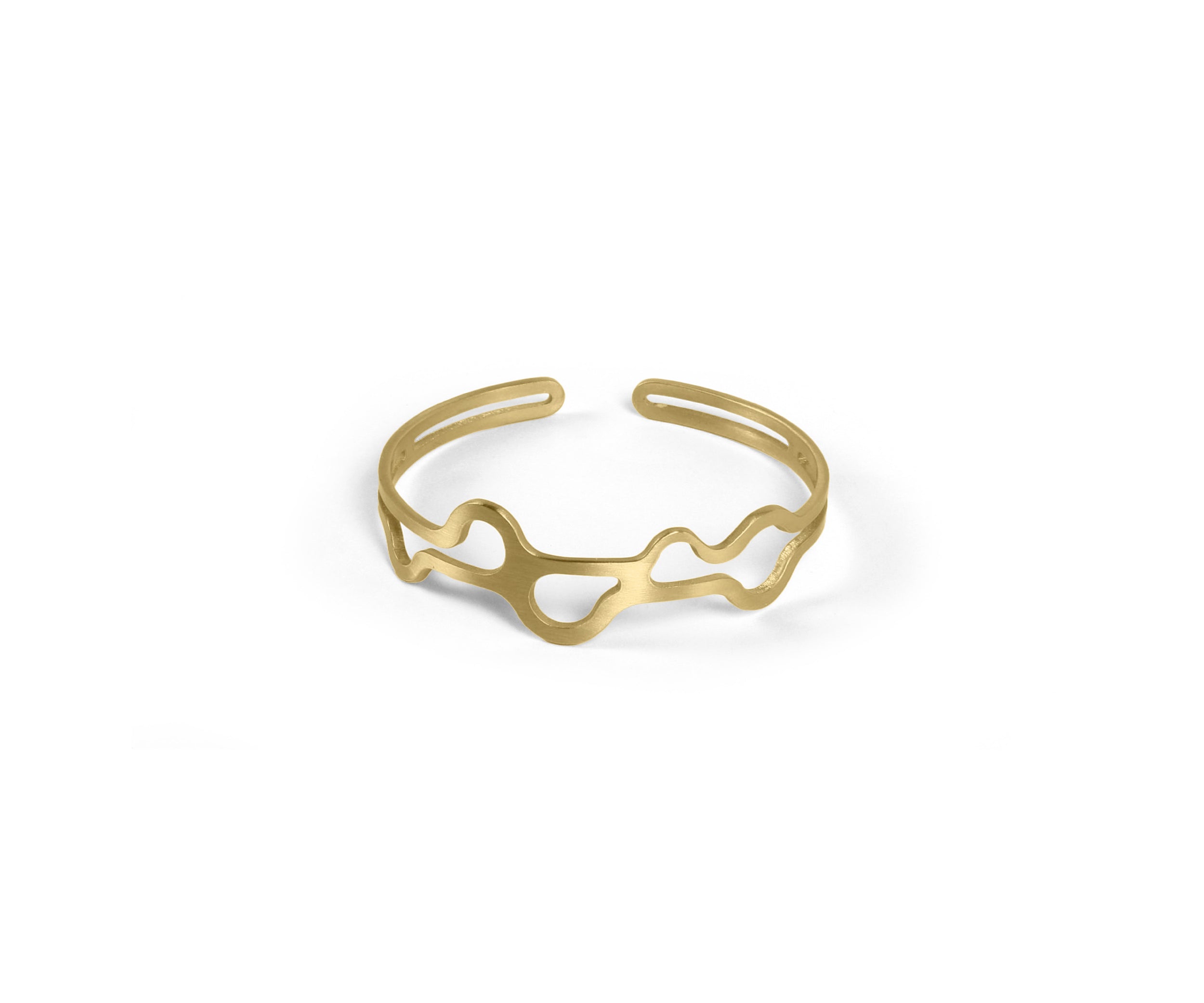 Mito Organic Wrist Cuff  Matte Brass