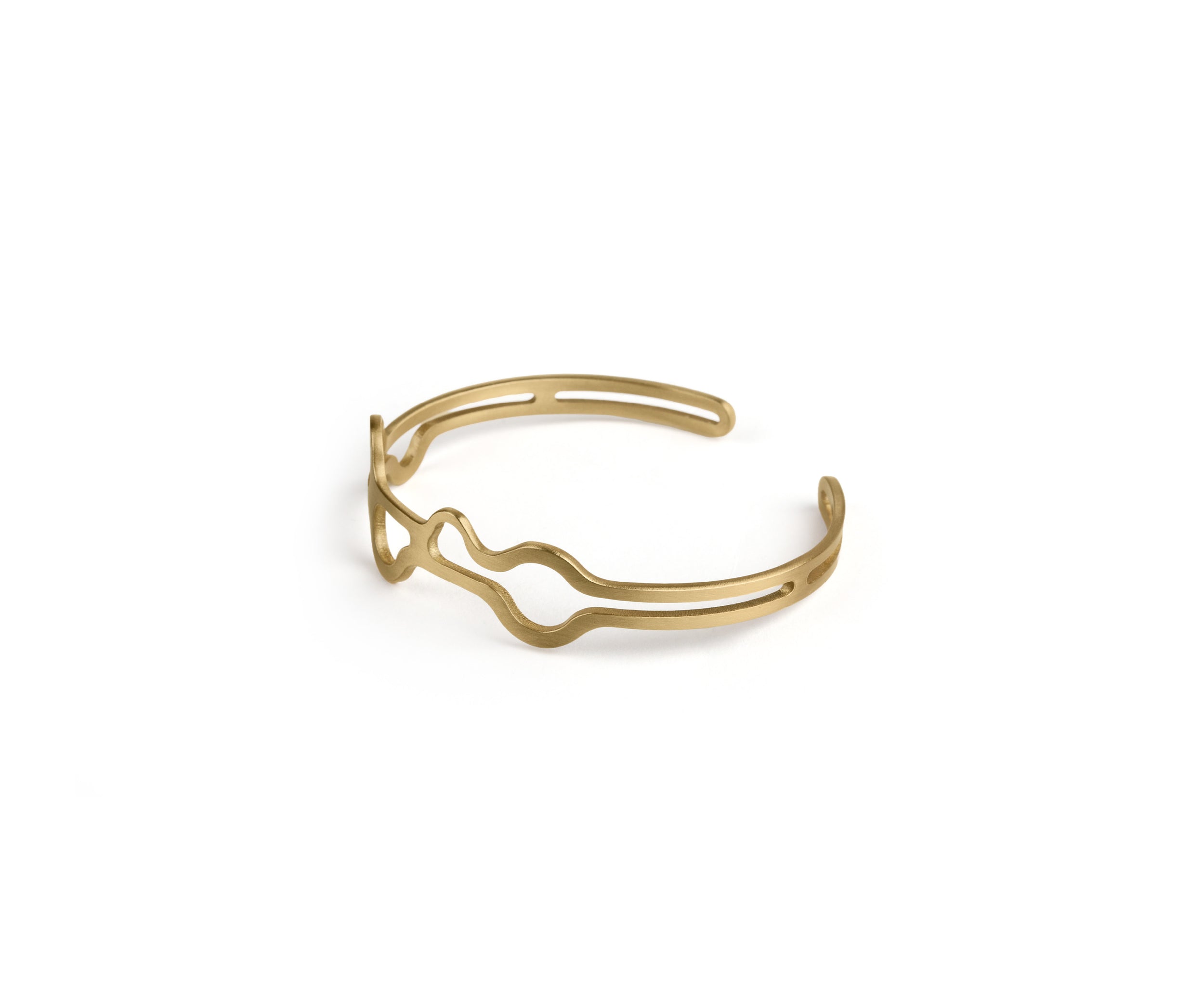 Mito Organic Wrist Cuff  Matte Brass