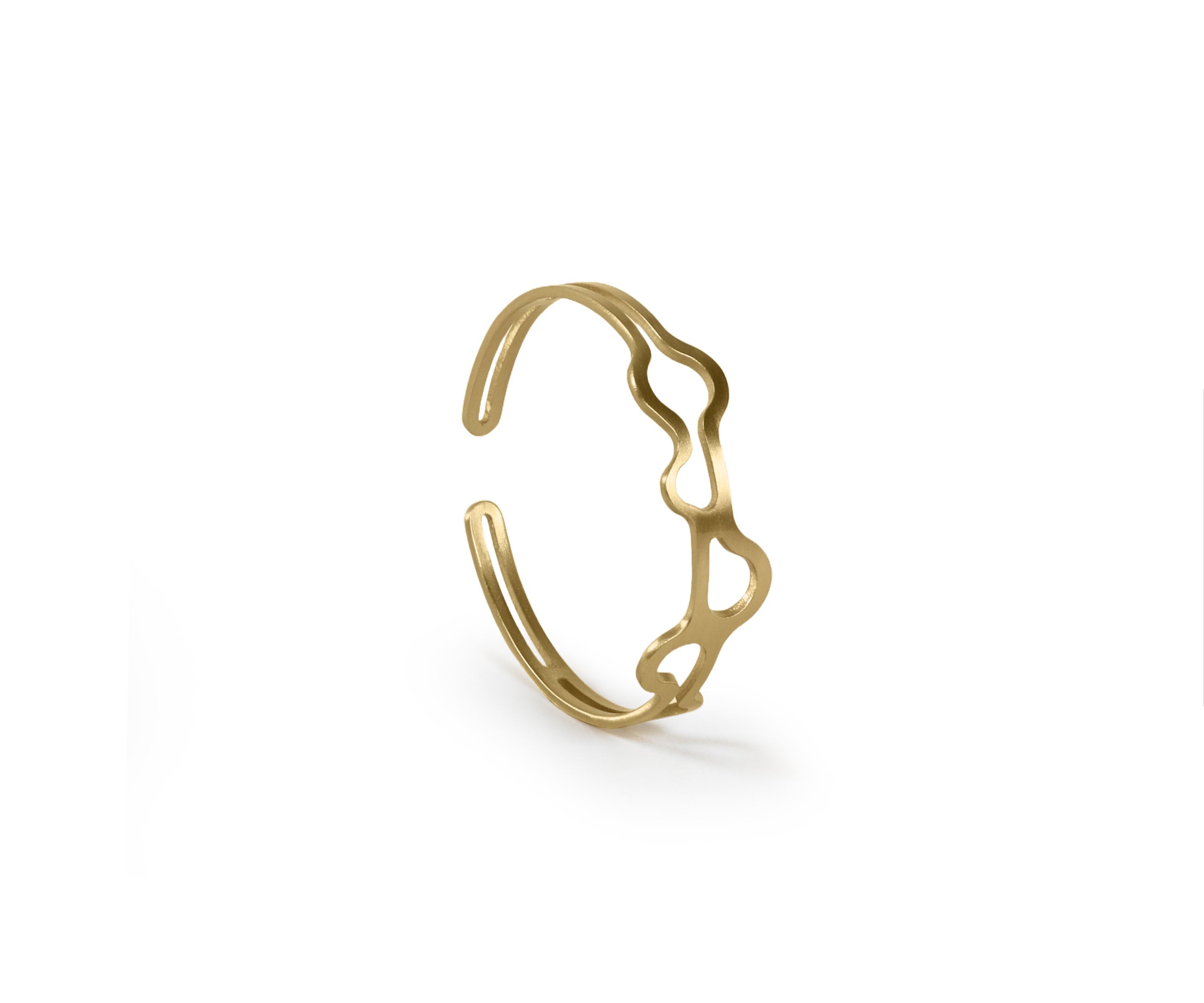 Mito Organic Wrist Cuff  Matte Brass