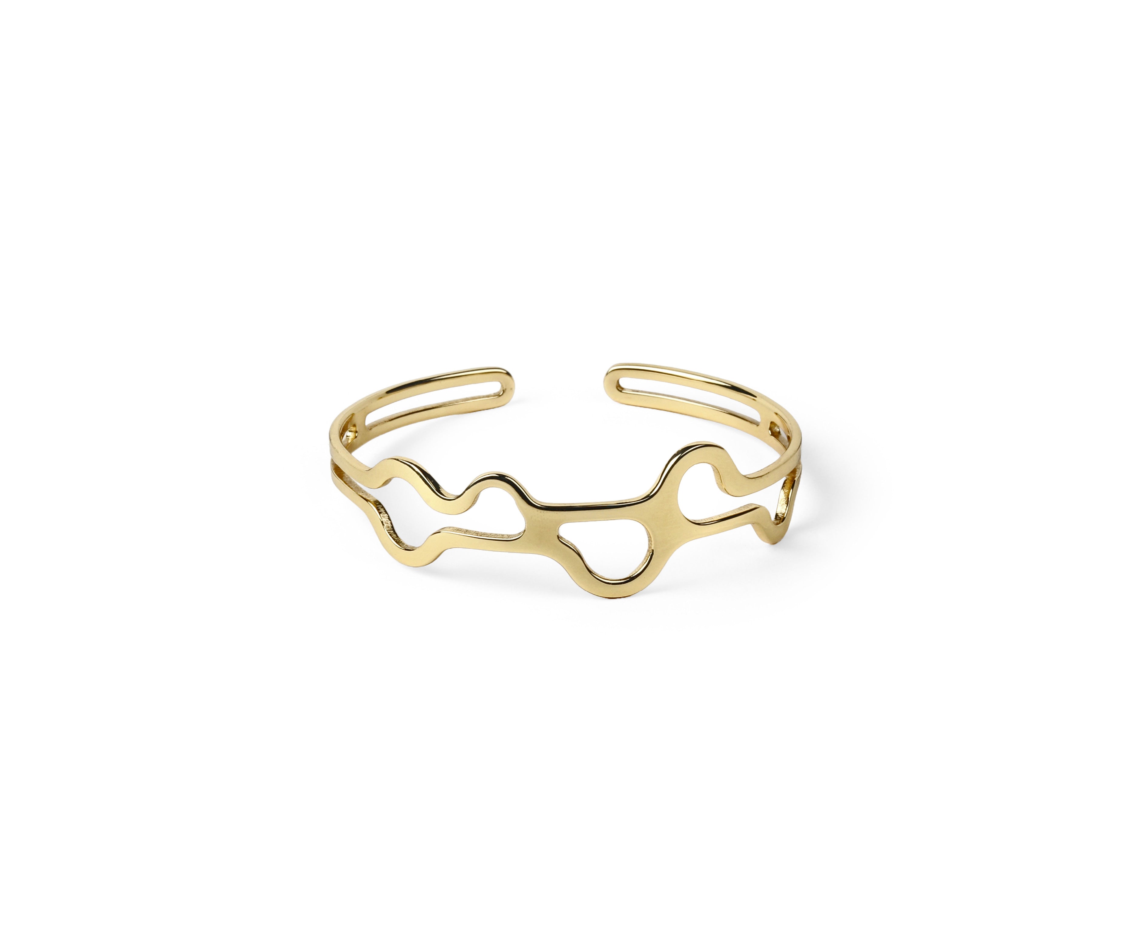 Mito Organic Wrist Cuff  Polished Brass