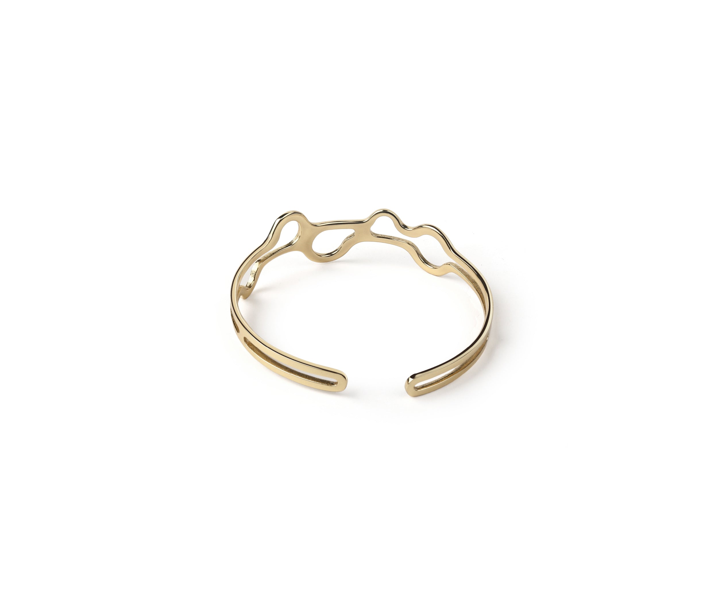 Mito Organic Wrist Cuff  Polished Brass