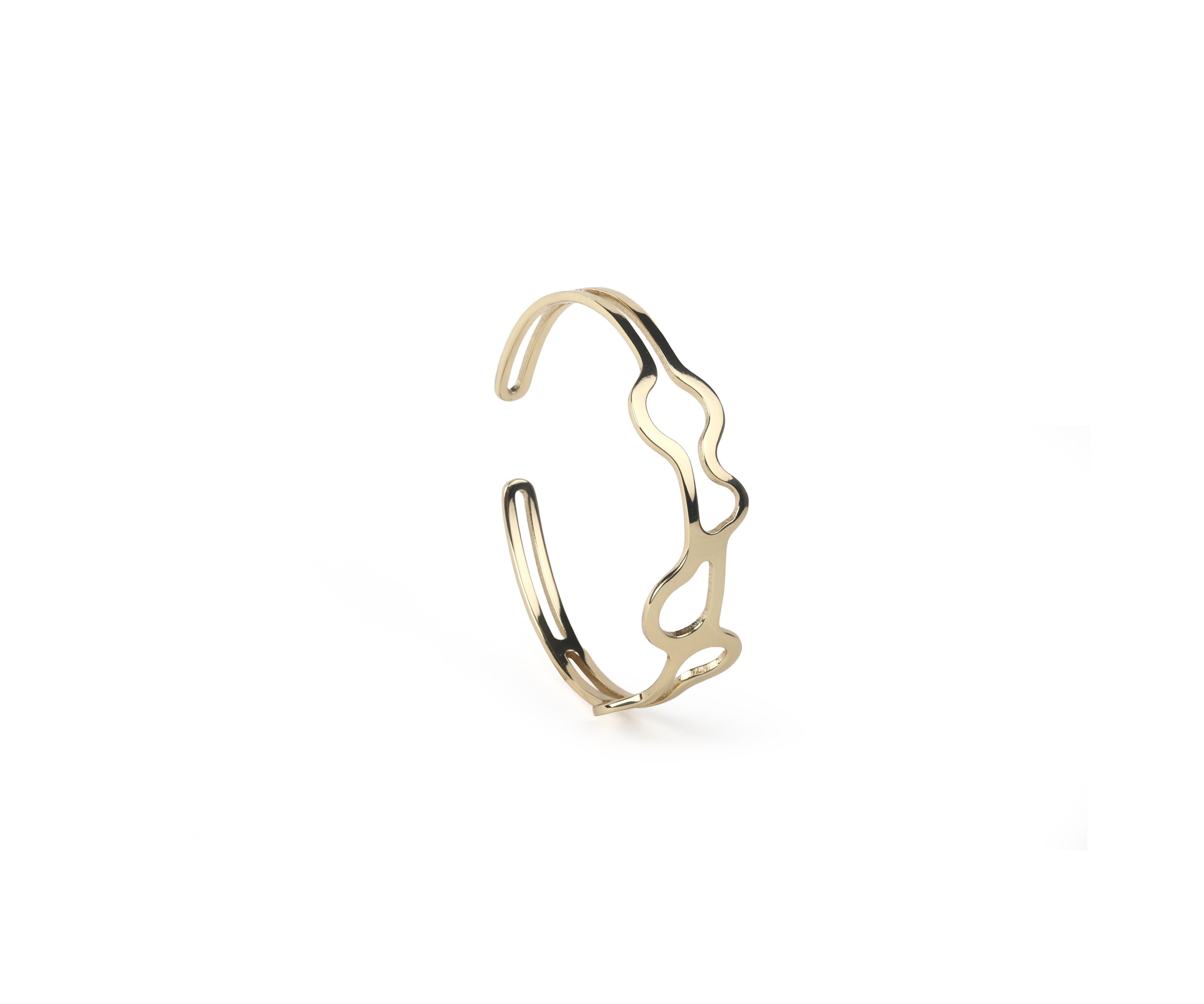 Mito Organic Wrist Cuff  Polished Brass