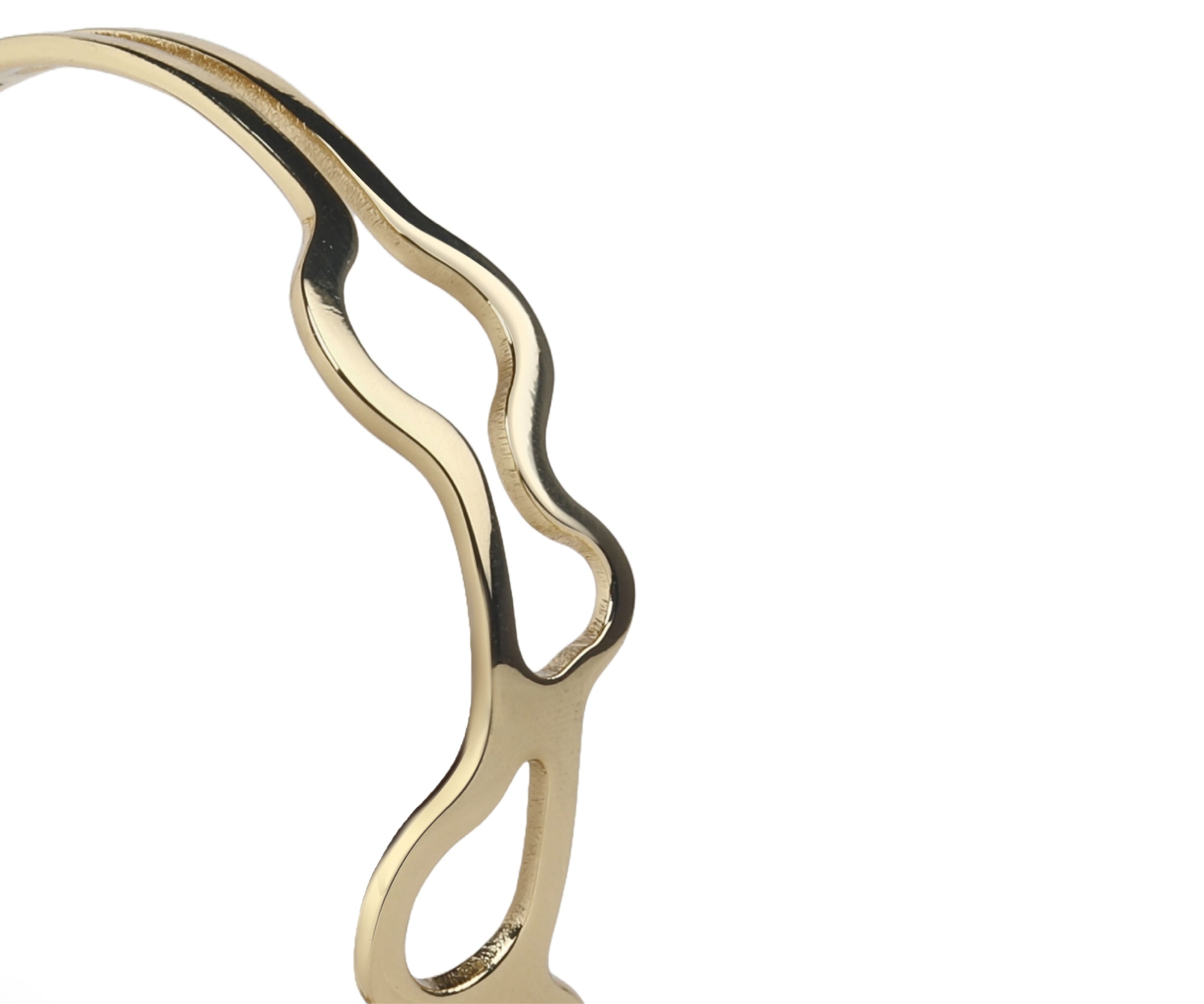 Mito Organic Wrist Cuff  Polished Brass